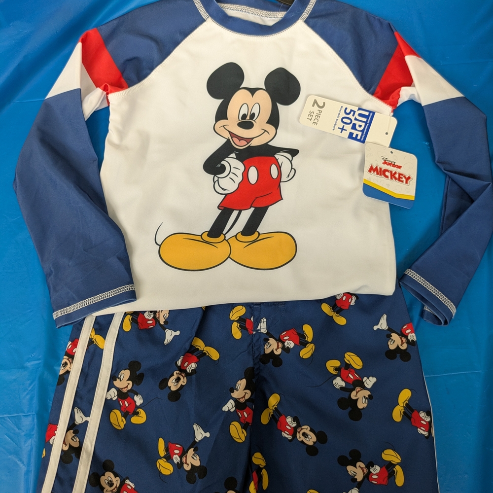 Disney Mickey Mouse Red and White Swim Set